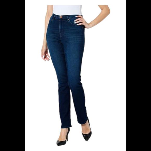 DG2 by Diane Gilman Virtual Stretch Straight-Leg Jean Indigo - Regular - Picture 1 of 1